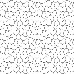 Black geometric ornament on white background. Seamless pattern