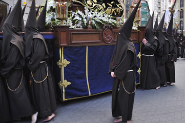 Procesion de Semana Santa en Valladolid, España