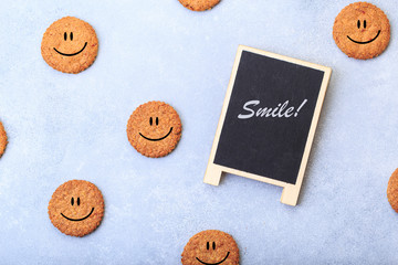 many cookies with smile text