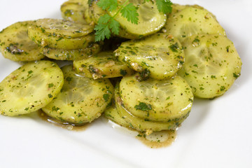 concombre à la vinaigrette