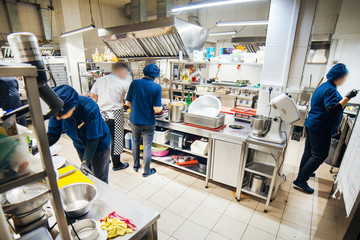 preparation for a supper for customers