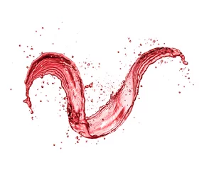Keuken foto achterwand Red wine abstract splash shape on white background © Jag_cz