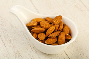 Almond in the bowl