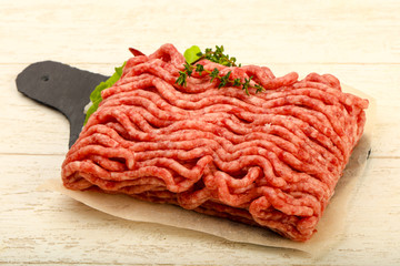 Raw minced beef meat