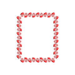 Frame rectangle of heart card