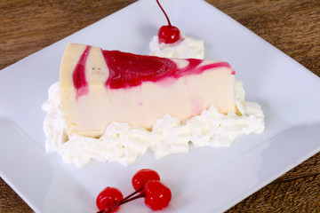 Cheesecake with cherry