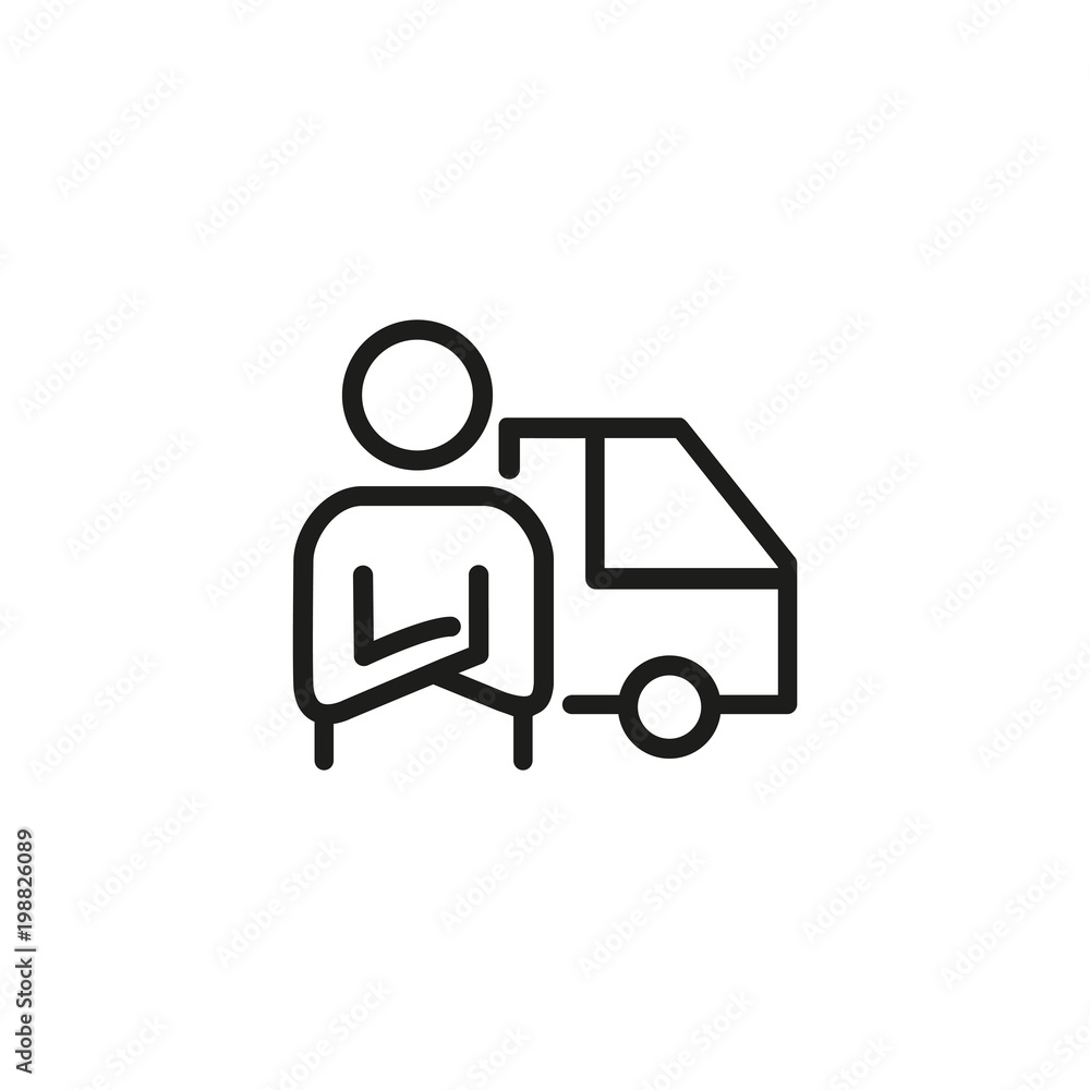 Sticker carriage symbol icon