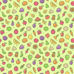 Seamless vegetables background