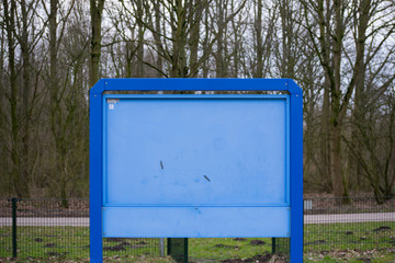 Blue Sign Forest Template Nature Trees Grass