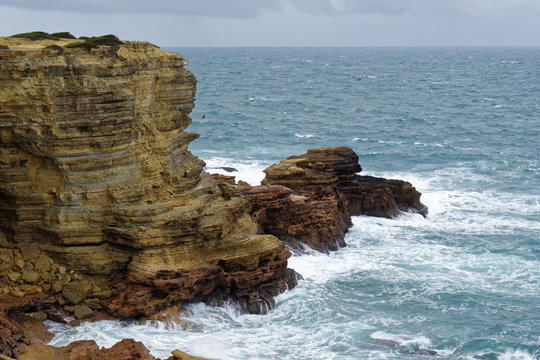 Felsk&uuml;ste am Atlantik im Parque Natural do Sudoeste Alentejano e Costa Vicentina, Algarve, Portugal, Europa