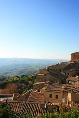 Fototapeta premium Panorama of the ancient city of Volterra, Italy
