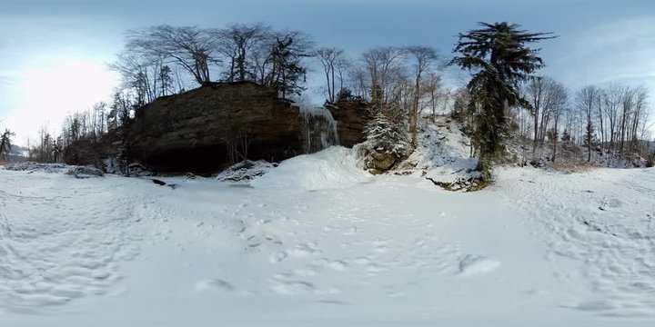 VR 360 winter landscape in austria