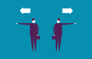 Business team and choice. Vector illustration business concept.