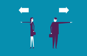 Business team and choice. Vector illustration business concept.