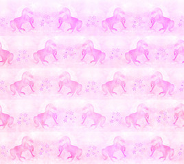 Unicorn - pastel pink pattern © diavolessa