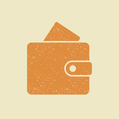 Wallet Icon in flat style