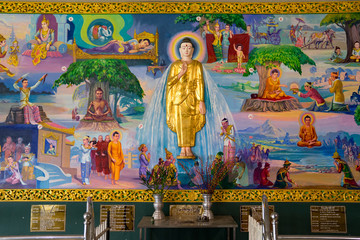 Neuzeitliches Gemälde Buddhas Leben