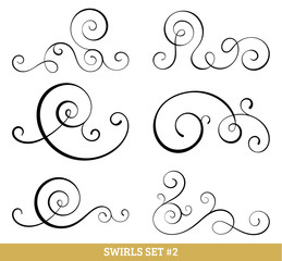 Calligraphic swirls collection