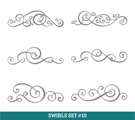 Calligraphic swirls collection