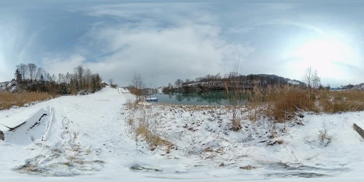 VR 360 winter landscape in austria