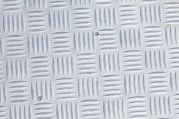 silbernes Riffelblech als Bodenbelag