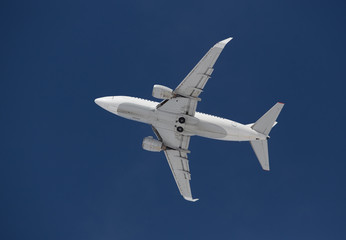 passenger plane flying