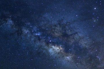 Starry night sky, Milky way galaxy with stars and space dust in the universe, Long exposure...