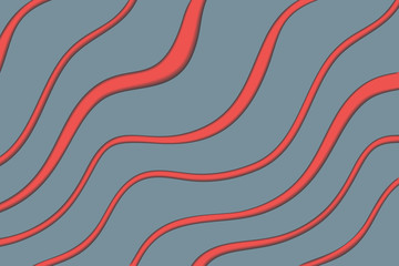 Material design background with grey and red diagonal waves, vector