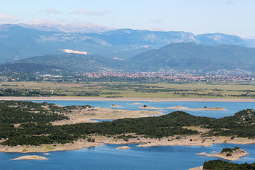 Fototapeta na wymiar Artificial lakes in Niksic, Montenegro