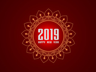      New Year 2019 - 3D Rendered Image 