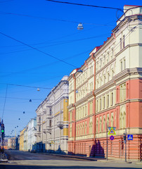 St. Petersburg street with historical buildings.
