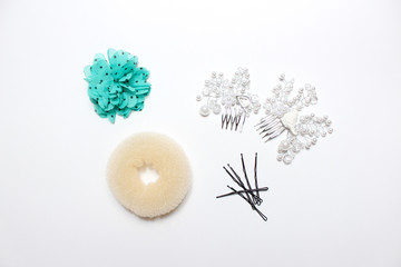 Hairpin made of beads, wedding hair ornament, female accessory for hairstyle