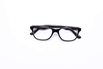 Glasses isolated on white background, Optics.