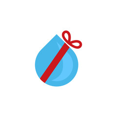 Gift Water Logo Icon Design