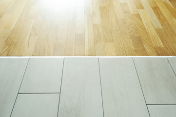 aluminum threshold between ceramic tiles and parquet