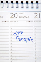 Eintrag im Kalender: Therapie
