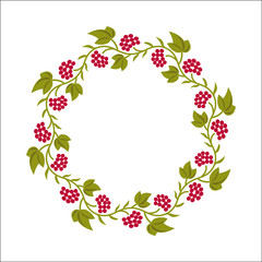 Round traditional Ukrainian ornament