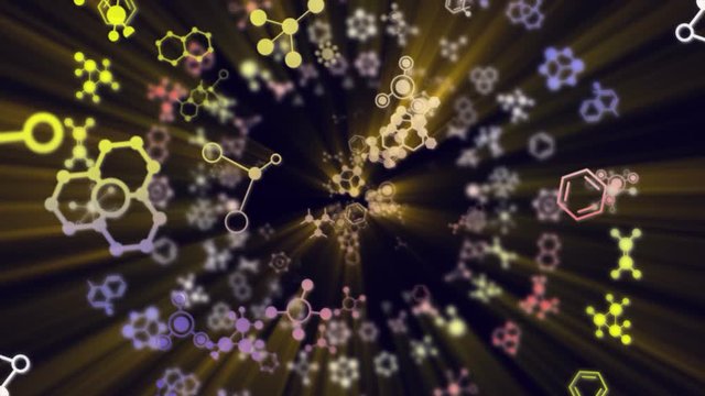 CHEMISTRY Animation, Background, Rendering, Loop, with Alpha Channel, 4k
