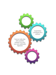 Colorful gears background