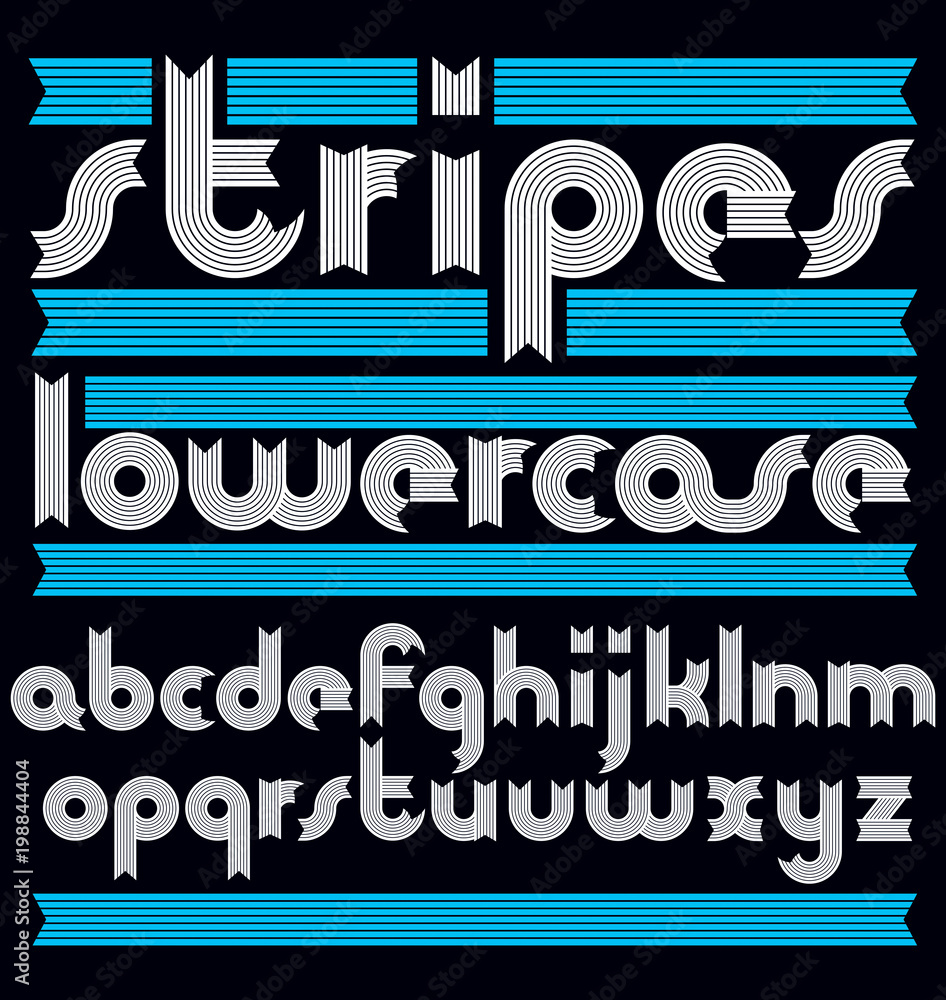 Poster vector trendy modern lowercase alphabet letters collection. classic bold type font, script from a to