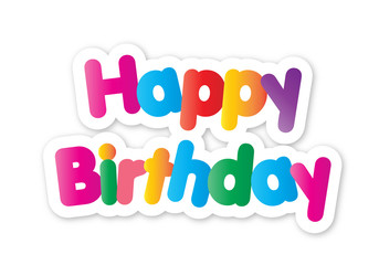 Happy birthday greeting card.