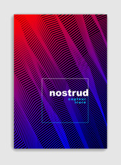 Abstract lines vector minimal modern brochure design, cover template, geometric halftone gradient. For Banners, Placards, Posters, Flyers. Beautiful and special, pattern texture.