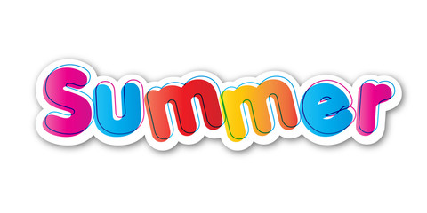 Summer colorful letters.