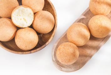 Naklejka premium Traditional Colombian buñuelos (Deep Fried Cheese Bread)