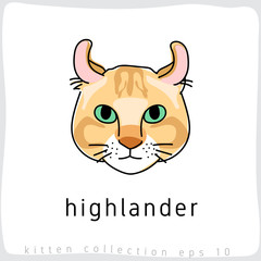 Cat breed collection : Vector Illustration