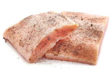 Uncooked salmon