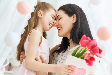 daughter is congratulating mom
