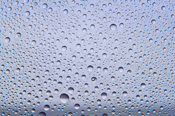 White water drops on glass. Background.