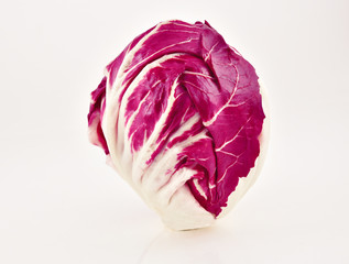 red cabbage isolated on white