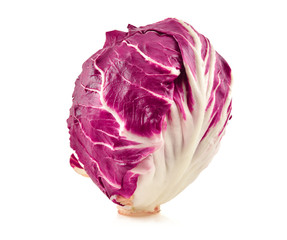 red cabbage isolated on white